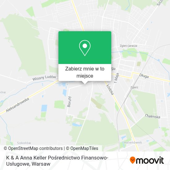 Mapa K & A Anna Keller Pośrednictwo Finansowo-Usługowe