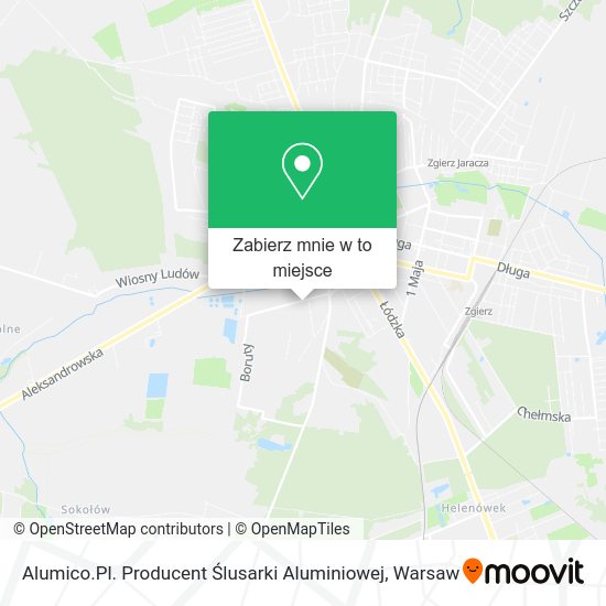 Mapa Alumico.Pl. Producent Ślusarki Aluminiowej