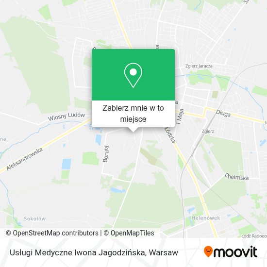 Mapa Usługi Medyczne Iwona Jagodzińska