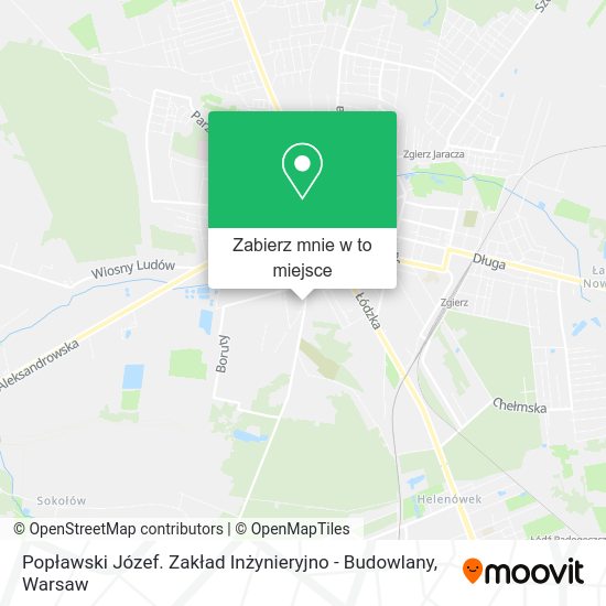 Mapa Popławski Józef. Zakład Inżynieryjno - Budowlany