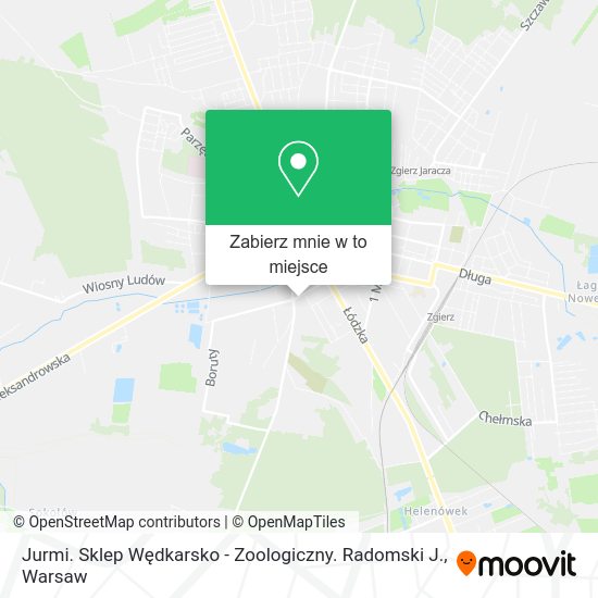 Mapa Jurmi. Sklep Wędkarsko - Zoologiczny. Radomski J.