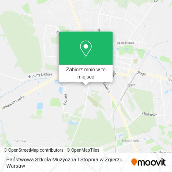 Mapa Państwowa Szkoła Muzyczna I Stopnia w Zgierzu