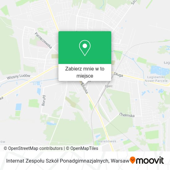 Mapa Internat Zespołu Szkół Ponadgimnazjalnych