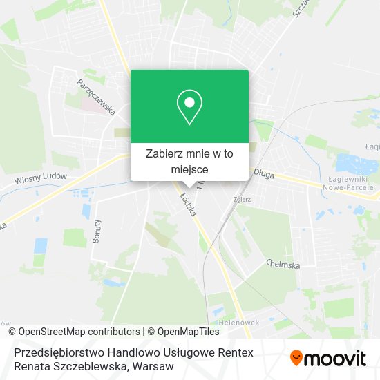 Mapa Przedsiębiorstwo Handlowo Usługowe Rentex Renata Szczeblewska