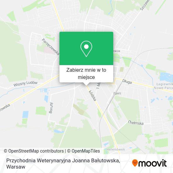 Mapa Przychodnia Weterynaryjna Joanna Bałutowska