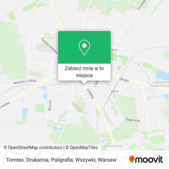 Mapa Tomtex. Drukarnia, Poligrafia, Wszywki