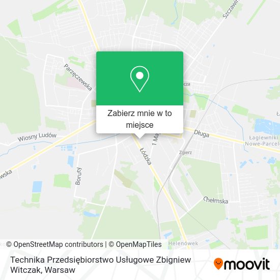 Mapa Technika Przedsiębiorstwo Usługowe Zbigniew Witczak