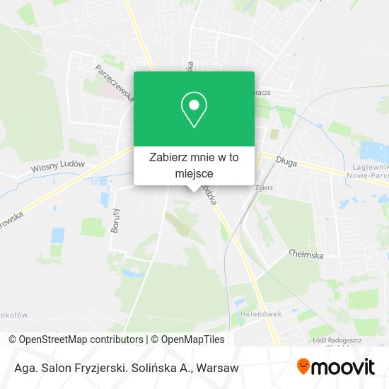 Mapa Aga. Salon Fryzjerski. Solińska A.