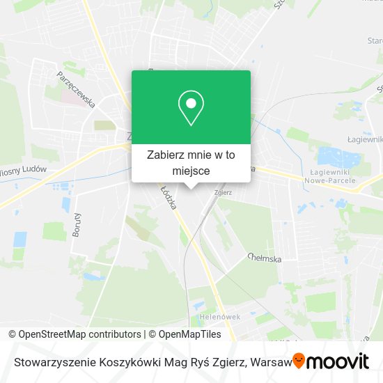 Mapa Stowarzyszenie Koszykówki Mag Ryś Zgierz