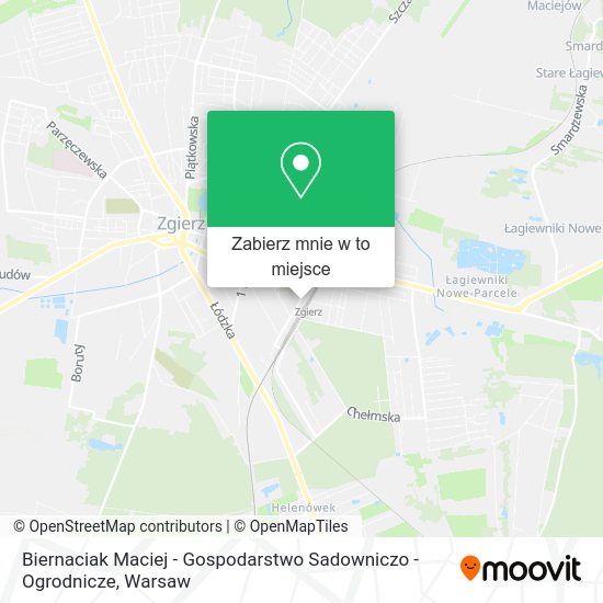 Mapa Biernaciak Maciej - Gospodarstwo Sadowniczo - Ogrodnicze