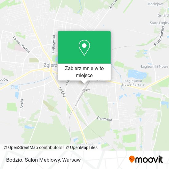 Mapa Bodzio. Salon Meblowy