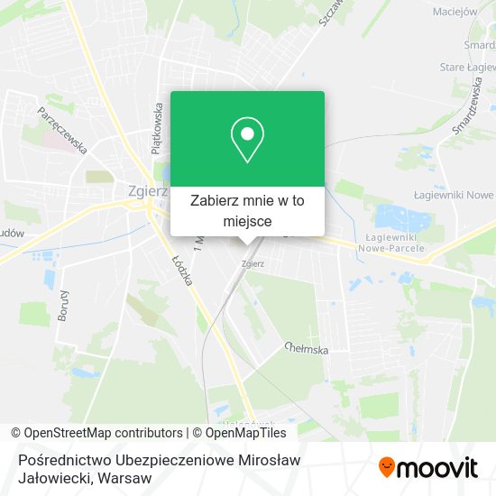 Mapa Pośrednictwo Ubezpieczeniowe Mirosław Jałowiecki