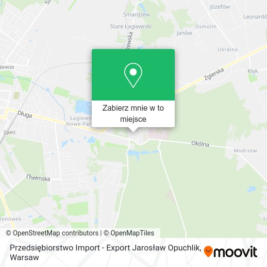 Mapa Przedsiębiorstwo Import - Export Jarosław Opuchlik