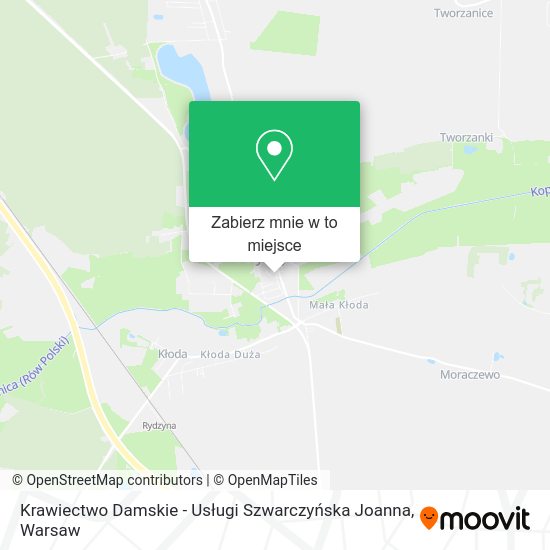 Mapa Krawiectwo Damskie - Usługi Szwarczyńska Joanna