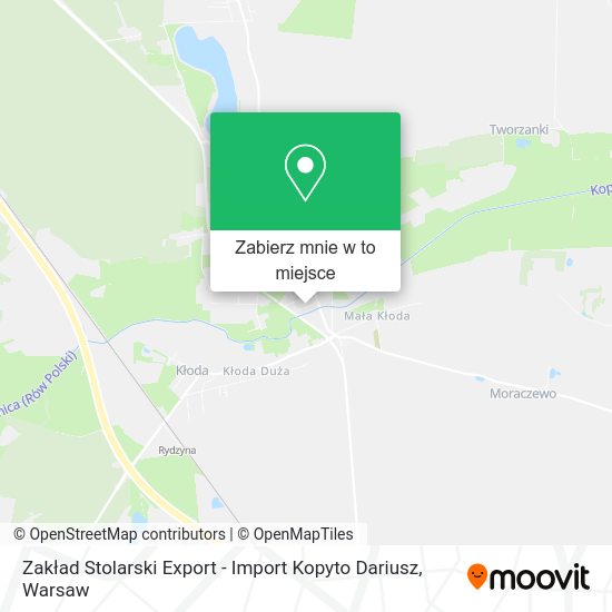 Mapa Zakład Stolarski Export - Import Kopyto Dariusz