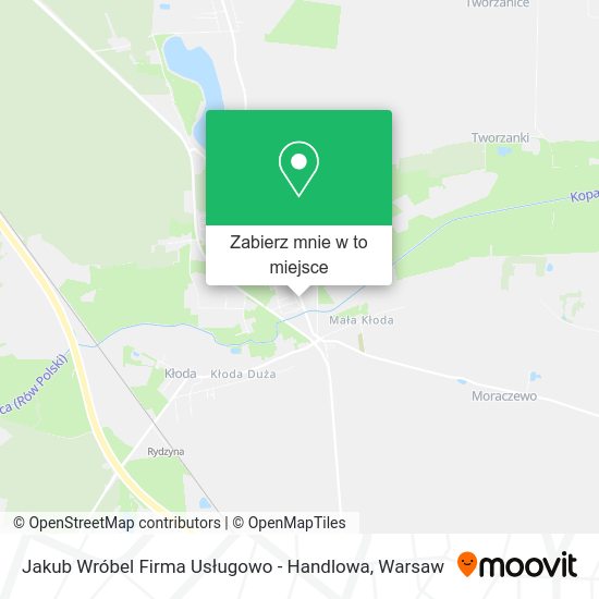 Mapa Jakub Wróbel Firma Usługowo - Handlowa