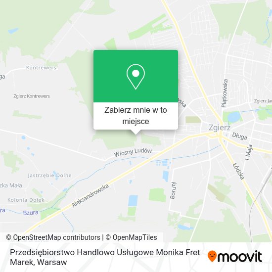 Mapa Przedsiębiorstwo Handlowo Usługowe Monika Fret Marek