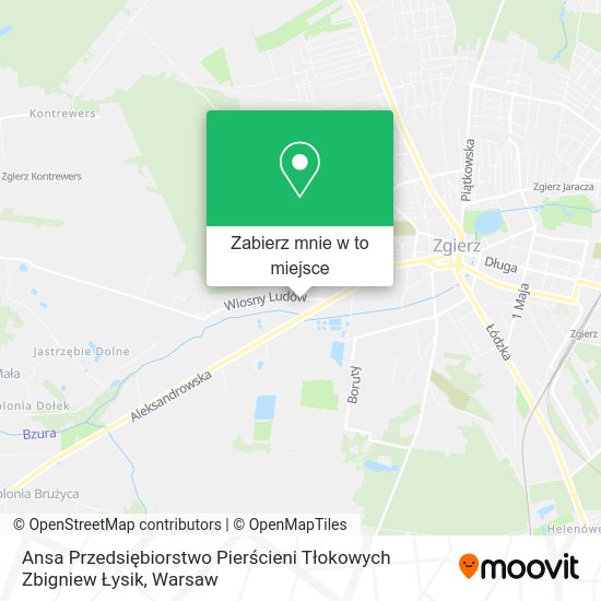 Mapa Ansa Przedsiębiorstwo Pierścieni Tłokowych Zbigniew Łysik