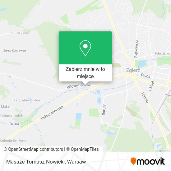 Mapa Masaże Tomasz Nowicki