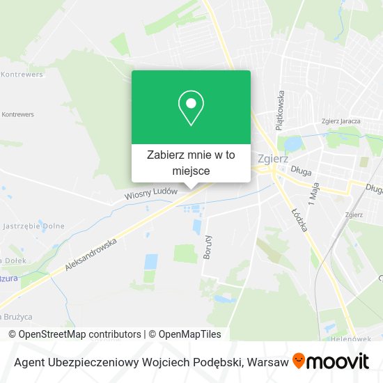 Mapa Agent Ubezpieczeniowy Wojciech Podębski