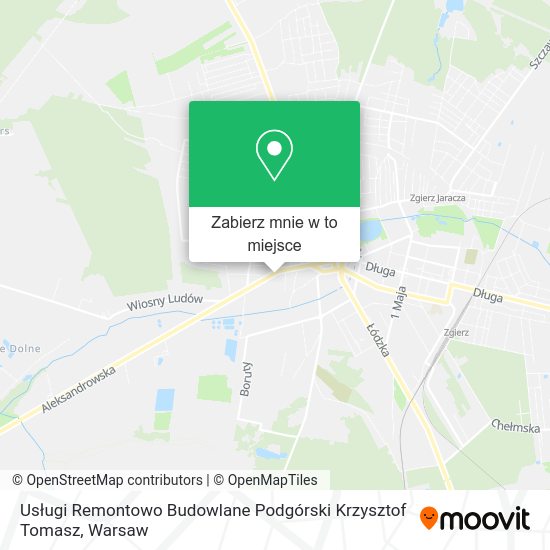 Mapa Usługi Remontowo Budowlane Podgórski Krzysztof Tomasz