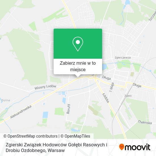 Mapa Zgierski Związek Hodowców Gołębi Rasowych i Drobiu Ozdobnego