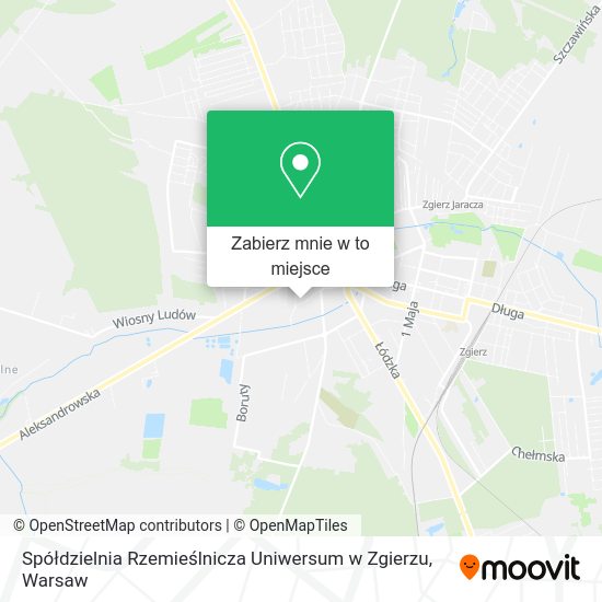 Mapa Spółdzielnia Rzemieślnicza Uniwersum w Zgierzu