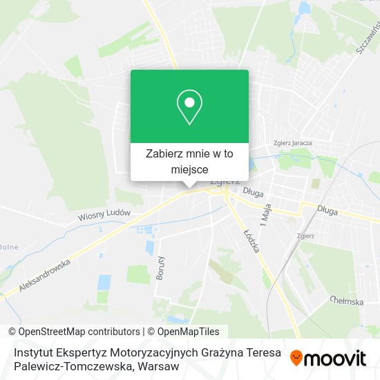 Mapa Instytut Ekspertyz Motoryzacyjnych Grażyna Teresa Palewicz-Tomczewska