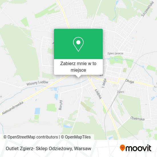 Mapa Outlet Zgierz- Sklep Odzieżowy