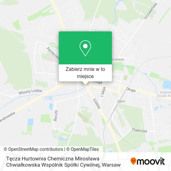 Mapa Tęcza Hurtownia Chemiczna Mirosława Chwiałkowska Wspólnik Spółki Cywilnej