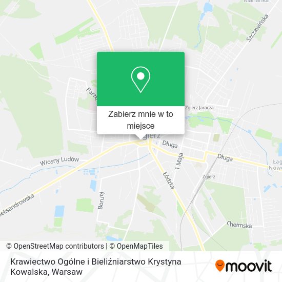 Mapa Krawiectwo Ogólne i Bieliźniarstwo Krystyna Kowalska