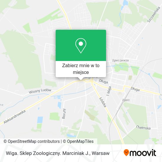 Mapa Wiga. Sklep Zoologiczny. Marciniak J.