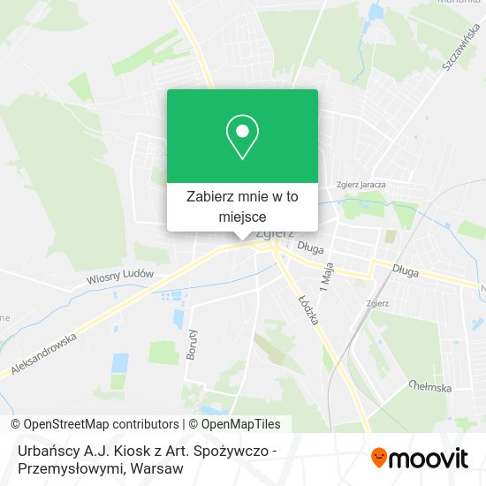 Mapa Urbańscy A.J. Kiosk z Art. Spożywczo - Przemysłowymi