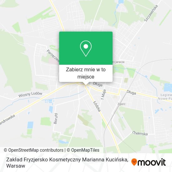 Mapa Zakład Fryzjersko Kosmetyczny Marianna Kucińska