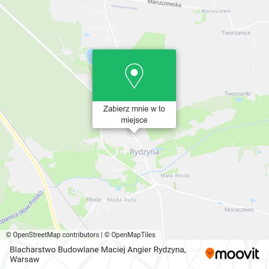 Mapa Blacharstwo Budowlane Maciej Angier Rydzyna