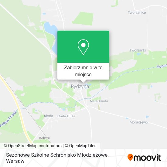 Mapa Sezonowe Szkolne Schronisko Młodzieżowe