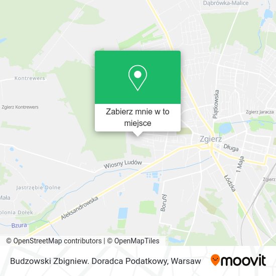 Mapa Budzowski Zbigniew. Doradca Podatkowy