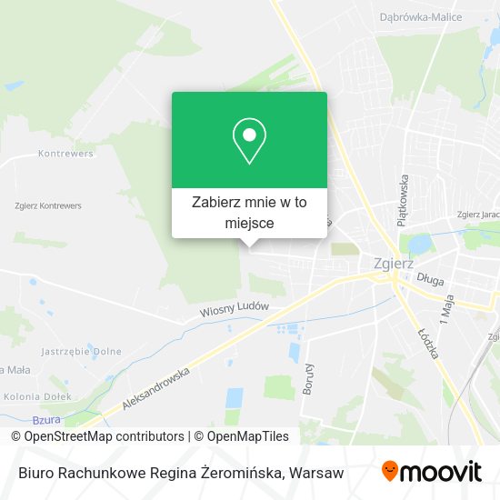 Mapa Biuro Rachunkowe Regina Żeromińska