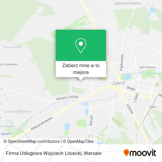 Mapa Firma Usługowa Wojciech Lisiecki