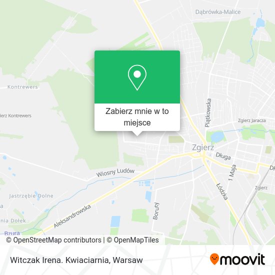 Mapa Witczak Irena. Kwiaciarnia