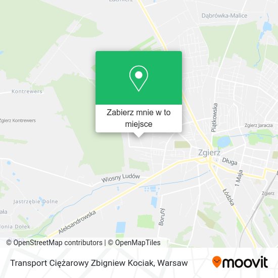 Mapa Transport Ciężarowy Zbigniew Kociak