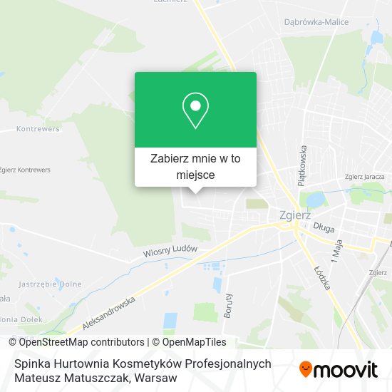 Mapa Spinka Hurtownia Kosmetyków Profesjonalnych Mateusz Matuszczak