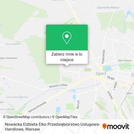 Mapa Nowacka Elżbieta Elko Przedsiębiorstwo Usługowo-Handlowe