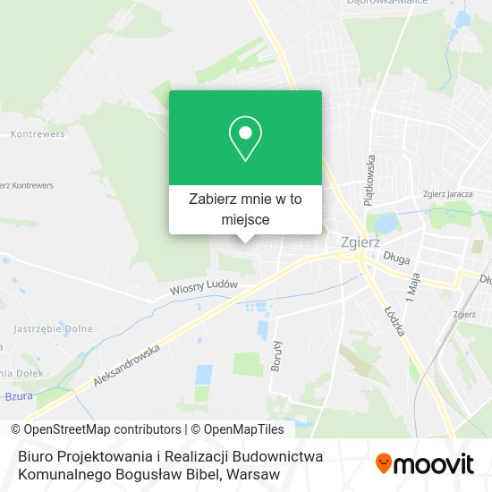 Mapa Biuro Projektowania i Realizacji Budownictwa Komunalnego Bogusław Bibel