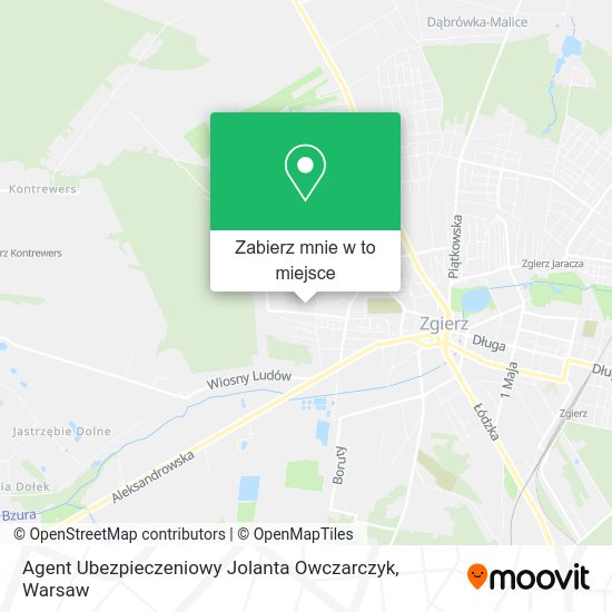 Mapa Agent Ubezpieczeniowy Jolanta Owczarczyk