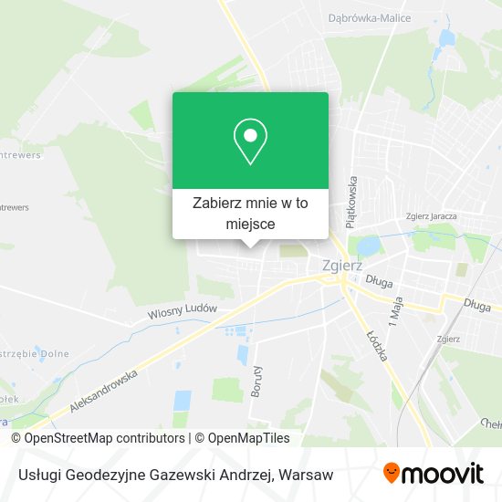 Mapa Usługi Geodezyjne Gazewski Andrzej