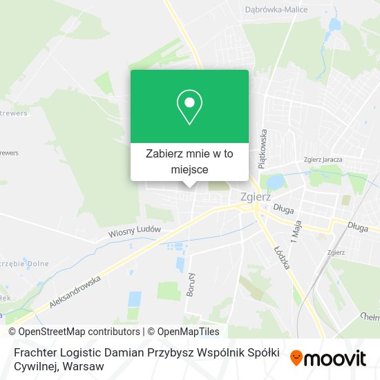 Mapa Frachter Logistic Damian Przybysz Wspólnik Spółki Cywilnej