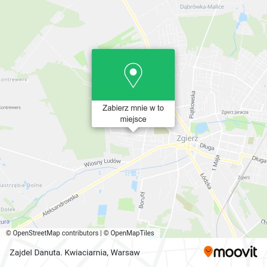 Mapa Zajdel Danuta. Kwiaciarnia