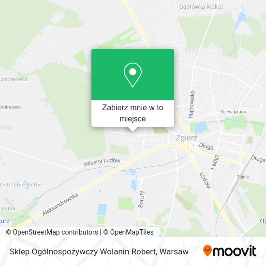 Mapa Sklep Ogólnospożywczy Wolanin Robert