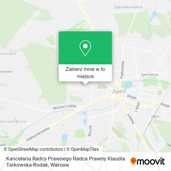 Mapa Kancelaria Radcy Prawnego Radca Prawny Klaudia Tarkowska-Rodak